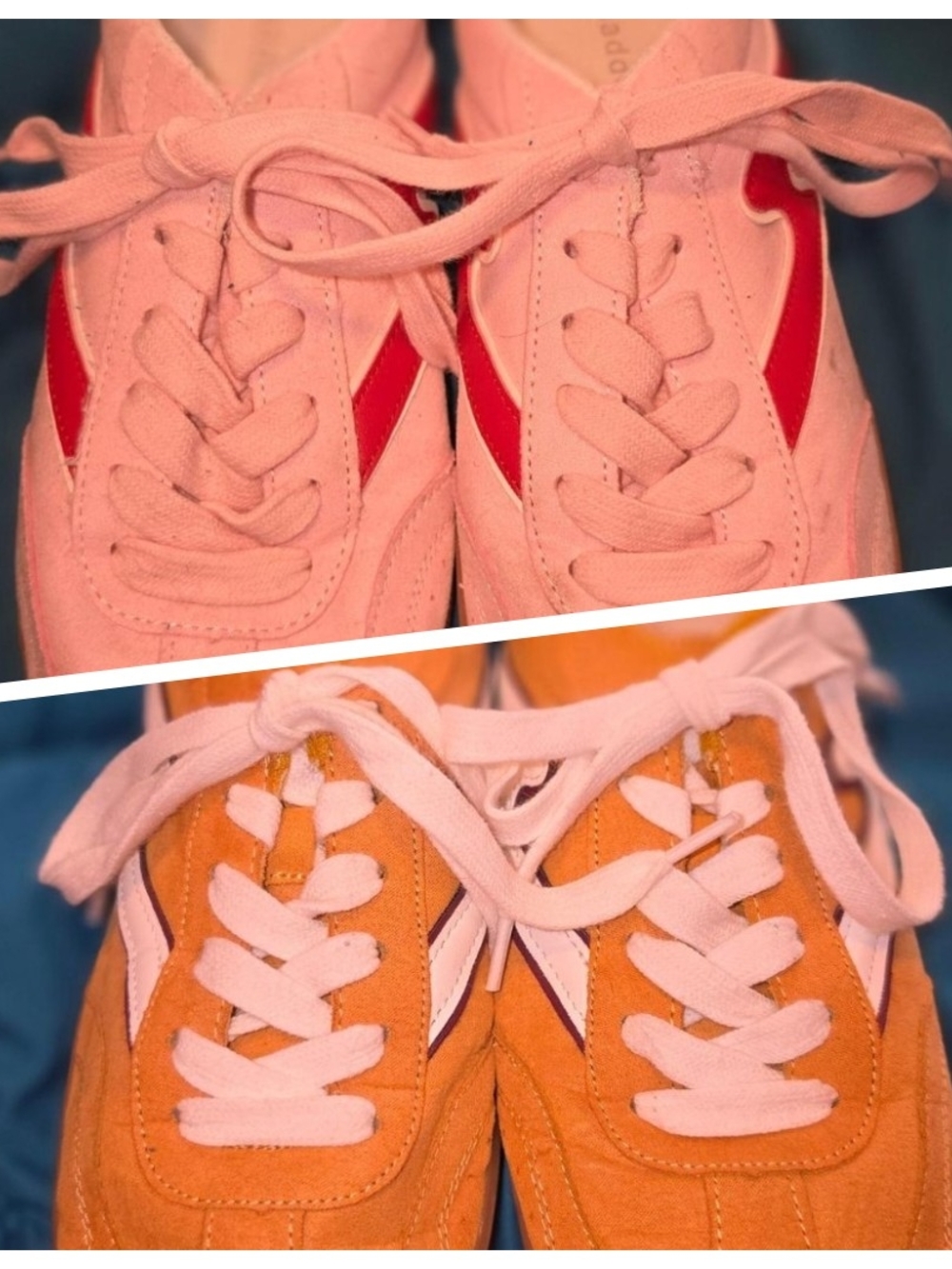 Madden Girl Pink & Orange Retro Lace-Up Sneakers